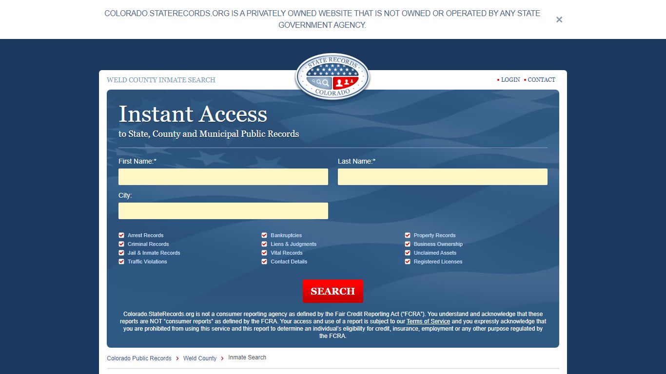 Weld County, Colorado Inmate Search | StateRecords.org